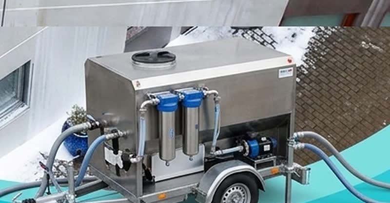 Mobile Wasseraufbereitungsanlage mit Filterstufen
