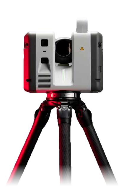 Terrestrischer Laserscanner der Leica-RTC-Klasse auf Stativ