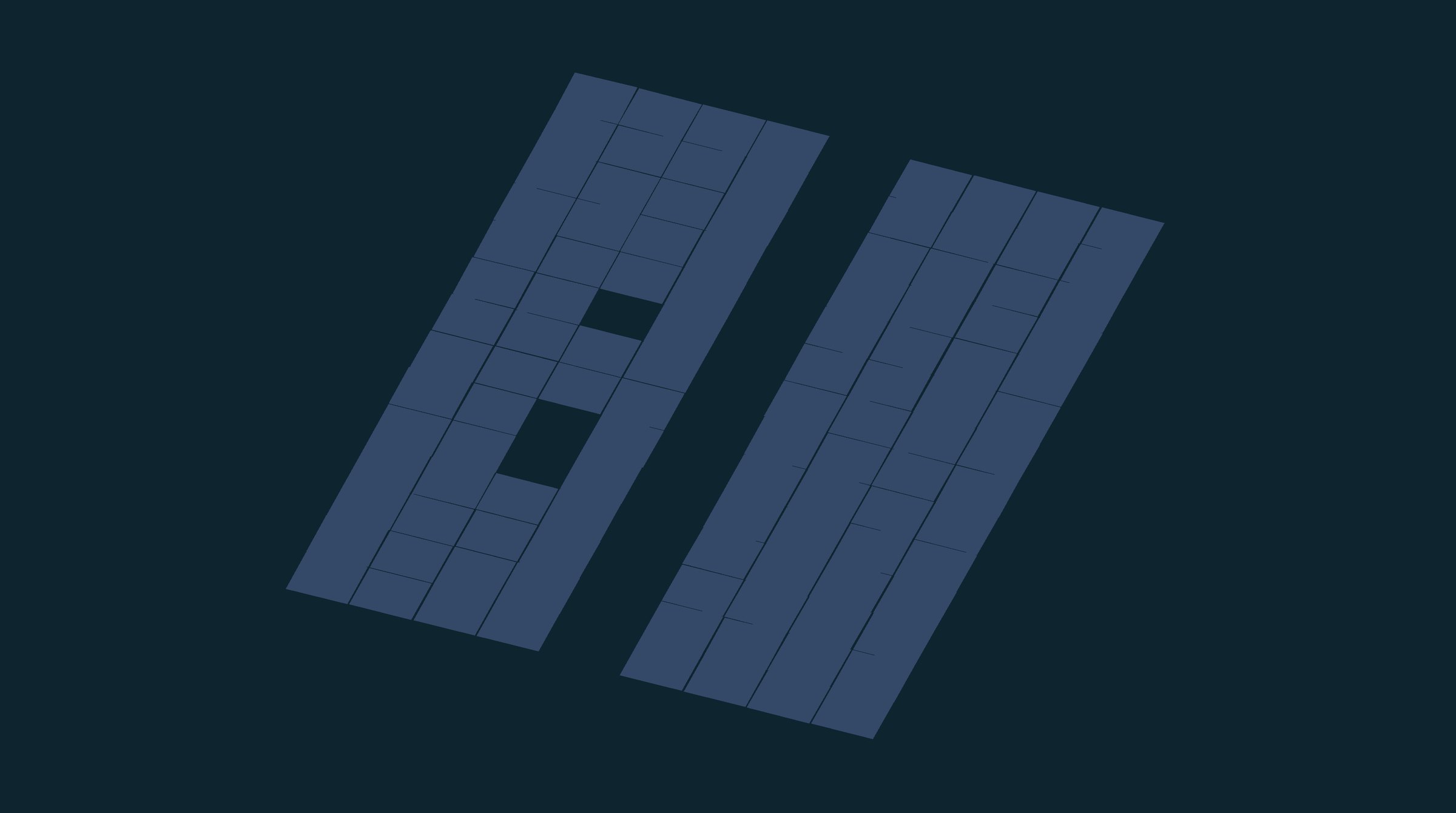 Dachanlage mit 109 Modulen, alle Module gleich dargestellt: Sicht des Wechselrichters